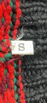 Womens Size Small M L Santa in the Sky Christmas Long Sweater Vintage 1990's - Thumbnail 5