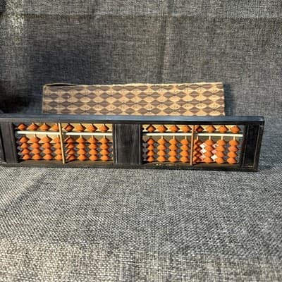 Unshudo Abacus Soroban 23 digits Vintage Wood in Original Box And Price Hang Tag - Thumbnail 5