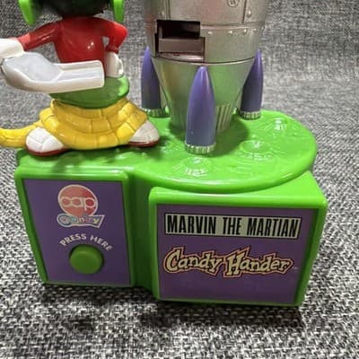 1998 Vintage Marvin The Martian PEZ Candy Hander Dispenser Looney Tunes -Works - Thumbnail 4