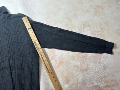 Vintage Liz Claiborne Women’s Turtle Neck Long-Sleeve Pullover Sweater Gray SM - Thumbnail 5
