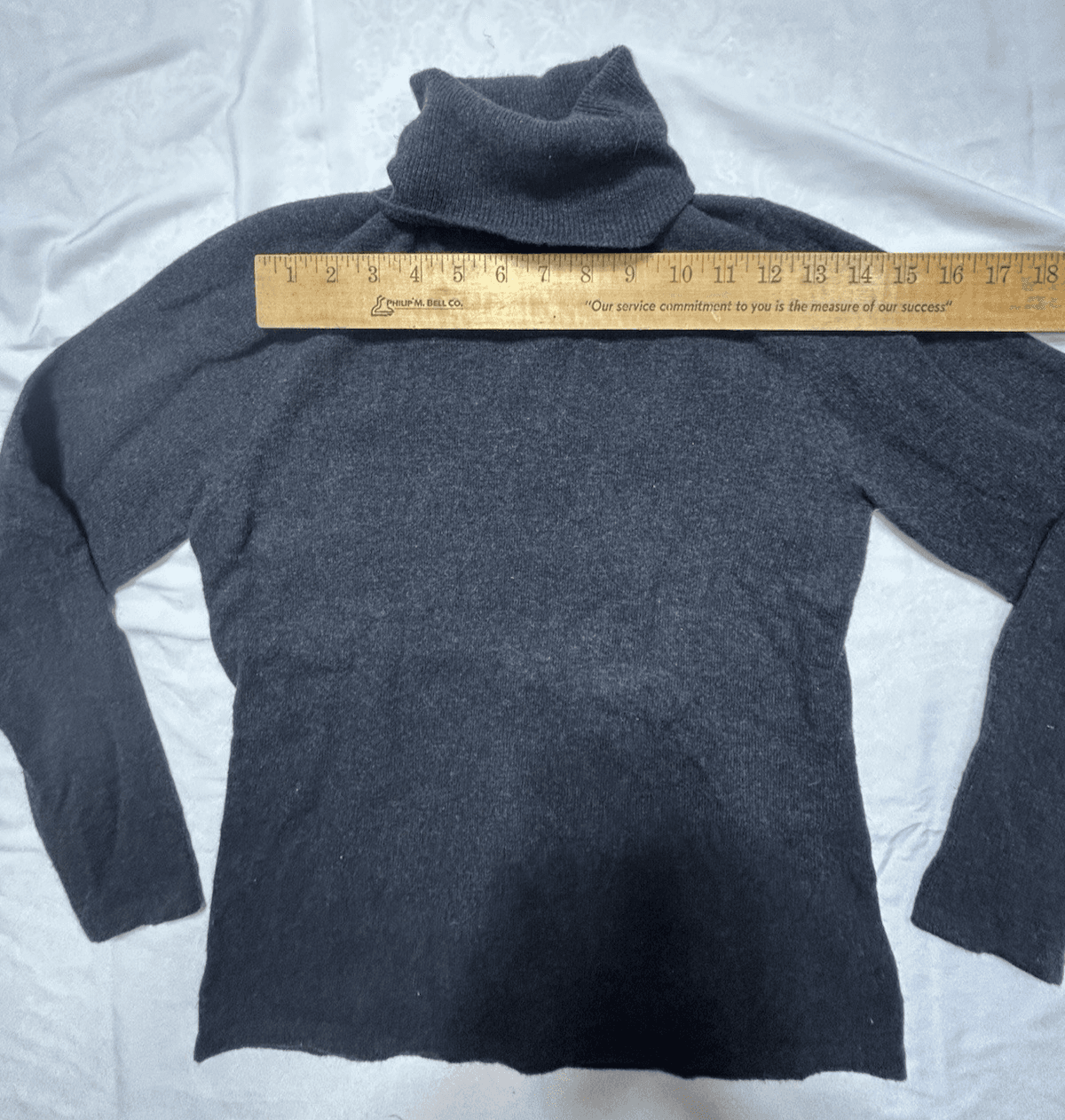 Vtg Lauren Ralph Lauren M P Gray Merino Wool Cashmere Angora Turtleneck Sweater - Thumbnail 13