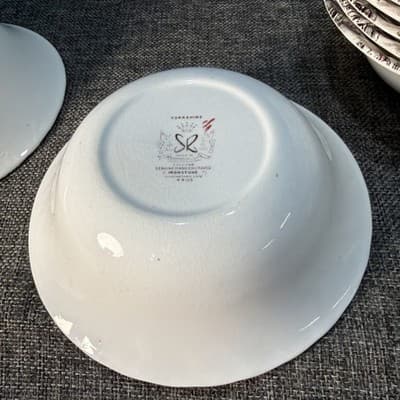 Staffordshire YORKSHIRE Ironstone Soup Salad Bowl England Farm Hay Set Of 6 - Thumbnail 9