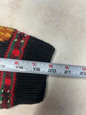 Womens Size Small M L Santa in the Sky Christmas Long Sweater Vintage 1990's - Thumbnail 10