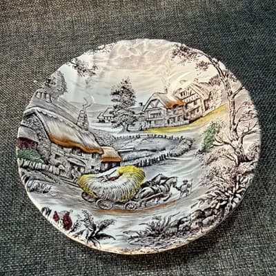 Staffordshire YORKSHIRE Ironstone Soup Salad Bowl England Farm Hay Set Of 6 - Thumbnail 15