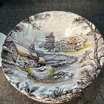 Staffordshire YORKSHIRE Ironstone Soup Salad Bowl England Farm Hay Set Of 6 - Thumbnail 7