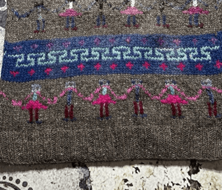 Vintage Ecuador Handknit 100% Wool Chunky Knit Sweater XL Women’s Woman Power - Thumbnail 2