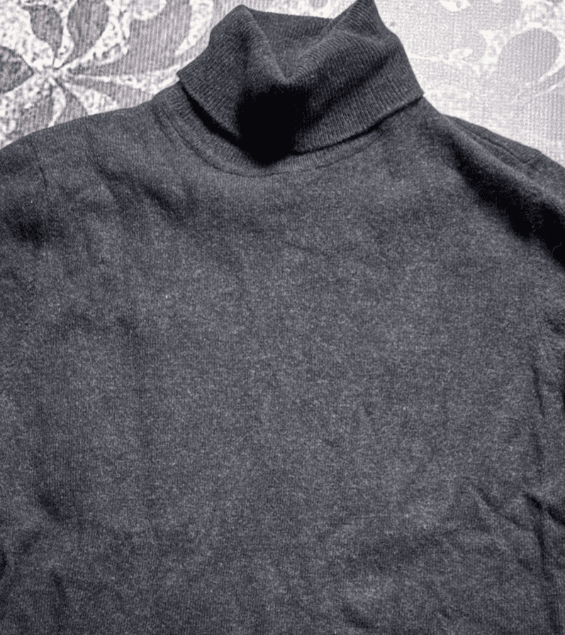 Vtg Lauren Ralph Lauren M P Gray Merino Wool Cashmere Angora Turtleneck Sweater - Thumbnail 2
