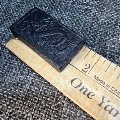 Vintage Dominoes Game Set Black Tiles Dragon Back Wood Box Complete Instructions - Thumbnail 5