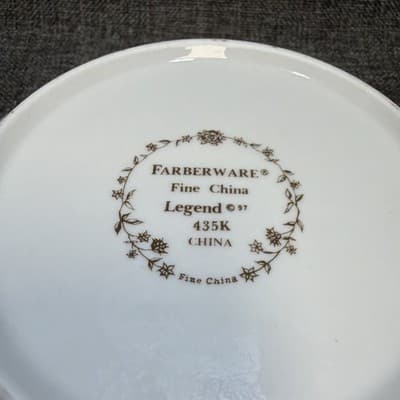 9 Inch Serving Bowl Part of The Farberware Legend Green Pink Flowers Gold 435K - Thumbnail 12