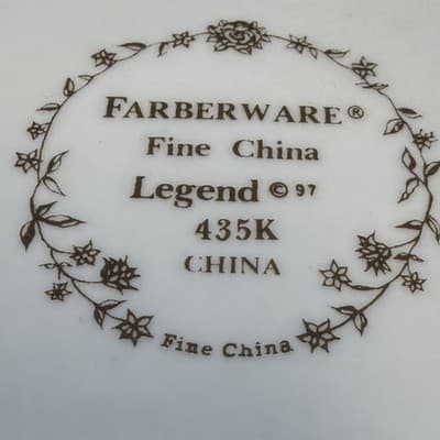 9 Inch Serving Bowl Part of The Farberware Legend Green Pink Flowers Gold 435K - Thumbnail 13