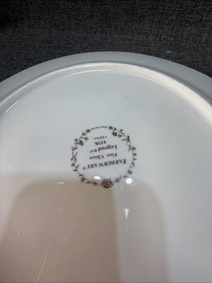 Large Chop Serving Plate Tray 12” Farberware Legend Green Pink Flowers Gold 435K - Thumbnail 7