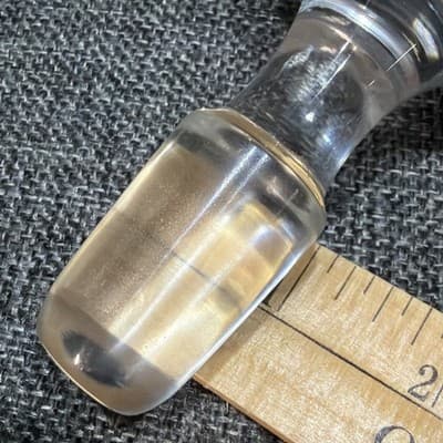 VINTAGE DECANTER APOTHECARY GLASS BOTTLE STOPPER 4" SOLID GLASS PIECE 1” Base - Thumbnail 11