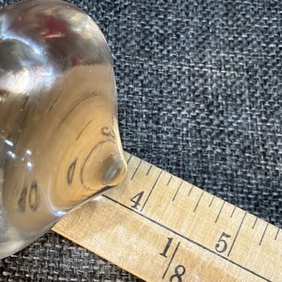 VINTAGE DECANTER APOTHECARY GLASS BOTTLE STOPPER 4" SOLID GLASS PIECE 1” Base - Thumbnail 10