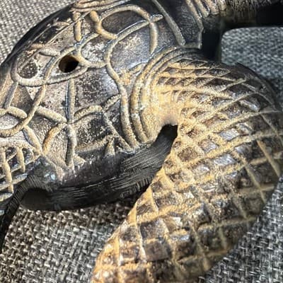 Vintage Metal Sea Turtle Heavy Cast Iron Desk Paperweight Figurine Detailed - Thumbnail 12
