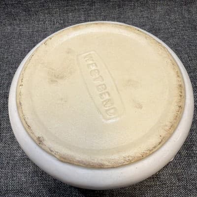 Vintage 1970's Bean Pot Crock Pottery Stoneware Soup Tureen MCM West Bend w Lid - Thumbnail 5