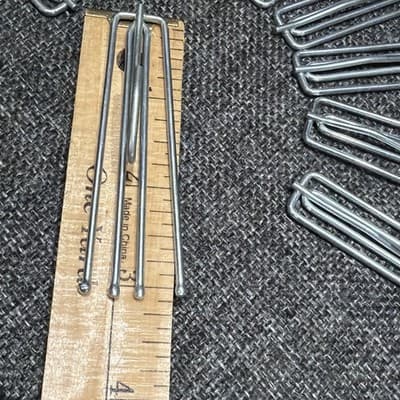 4 Prong Pinch Pleat Drapes Curtain Hooks 3" Short Neck ALL STEEL STRONG, 40 pcs - Thumbnail 6