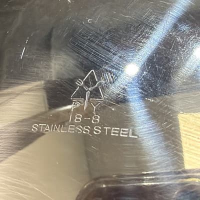 Vintage Fentone Stainless Steel Bowl Fruit Dish MCM Atomic UFO Pierced Rim - Thumbnail 9