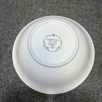 9 Inch Serving Bowl Part of The Farberware Legend Green Pink Flowers Gold 435K - Thumbnail 11