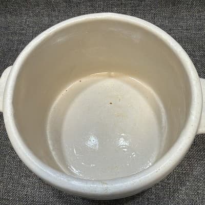Vintage 1970's Bean Pot Crock Pottery Stoneware Soup Tureen MCM West Bend w Lid - Thumbnail 3