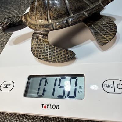 Vintage Metal Sea Turtle Heavy Cast Iron Desk Paperweight Figurine Detailed - Thumbnail 16