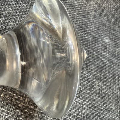 VINTAGE DECANTER APOTHECARY GLASS BOTTLE STOPPER 4" SOLID GLASS PIECE 1” Base - Thumbnail 9