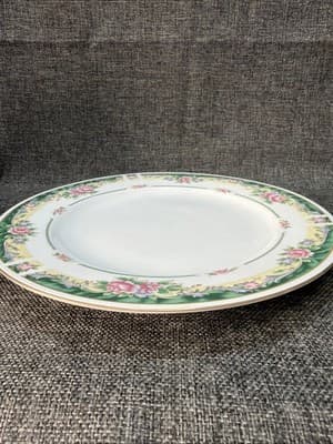 Set 4 Vintage Dinner Plates 10.5” Farberware Legend Green Pink Flowers Gold 435K - Thumbnail 13