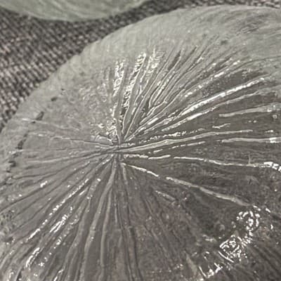 Vintage 6” Bark Or Ice Glass Dessert Or Soup Bowls With Lip Set of 8 Clear Glows - Thumbnail 14