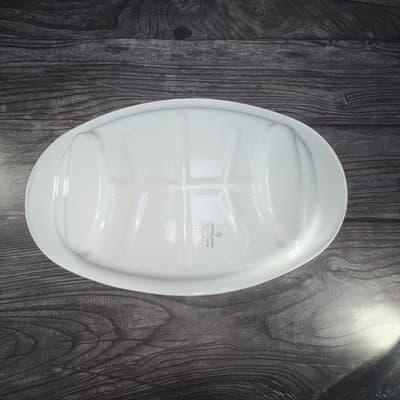 Corning Ware Oval Serving Platter Blue Cornflower P19 Meat Tray Vintage - Thumbnail 9