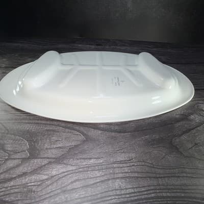 Corning Ware Oval Serving Platter Blue Cornflower P19 Meat Tray Vintage - Thumbnail 12