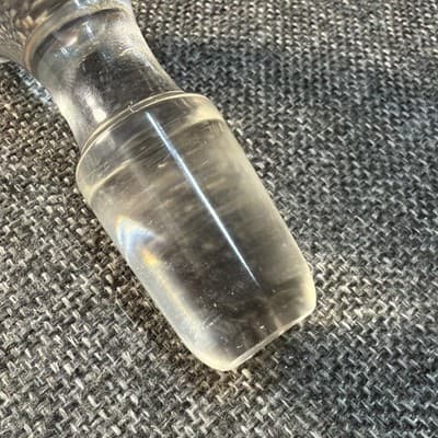 VINTAGE DECANTER APOTHECARY GLASS BOTTLE STOPPER 4" SOLID GLASS PIECE 1” Base - Thumbnail 6