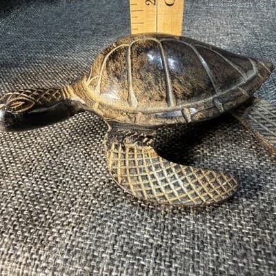 Vintage Metal Sea Turtle Heavy Cast Iron Desk Paperweight Figurine Detailed - Thumbnail 15