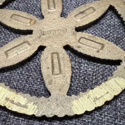 Vintage WILTON Ornate Cast Brass 3 Footed Trivet 6 Point Star Or Flower 5” - Thumbnail 9