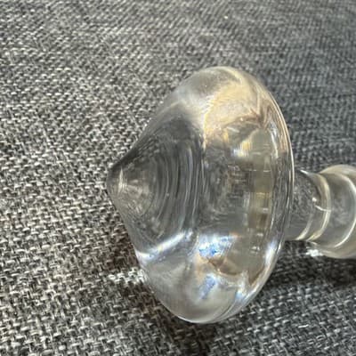 VINTAGE DECANTER APOTHECARY GLASS BOTTLE STOPPER 4" SOLID GLASS PIECE 1” Base - Thumbnail 3