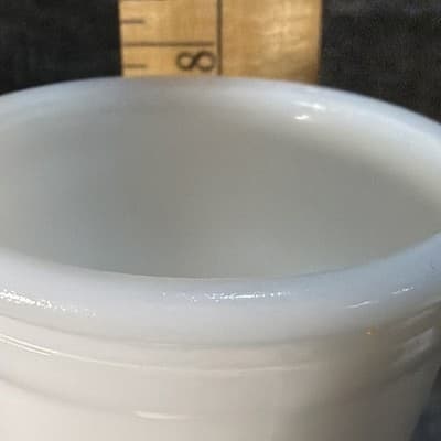Vintage White Milk Glass Bud Vase 8" Tiered Base Mid Century Farmhouse Style - Thumbnail 9