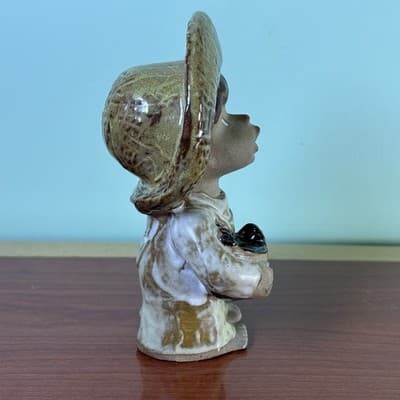 Seymour Mann Kissing Boy And Girl Figurine Terra Cotta Japan Air Plant Planter - Thumbnail 5