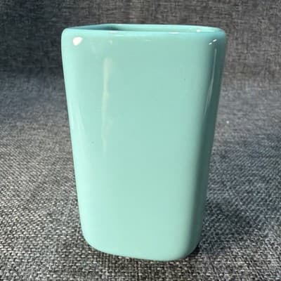 Vintage Andre Richard Aqua Ceramic Bathroom Tumbler Cup / Toothbrush Holder MCM - Thumbnail 5