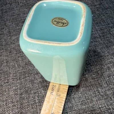 Vintage Andre Richard Aqua Ceramic Bathroom Tumbler Cup / Toothbrush Holder MCM - Thumbnail 9