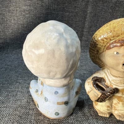 Seymour Mann Kissing Boy And Girl Figurine Terra Cotta Japan Air Plant Planter - Thumbnail 14