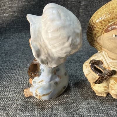 Seymour Mann Kissing Boy And Girl Figurine Terra Cotta Japan Air Plant Planter - Thumbnail 15