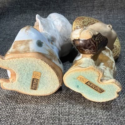 Seymour Mann Kissing Boy And Girl Figurine Terra Cotta Japan Air Plant Planter - Thumbnail 18