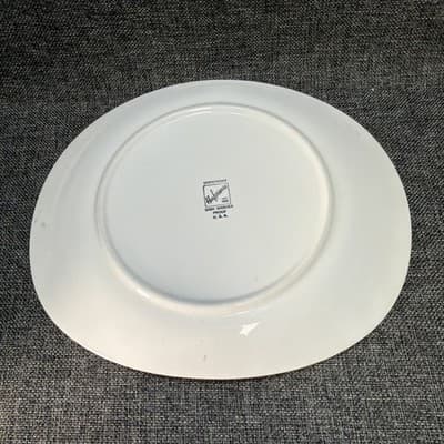 Vintage Harker Harkerware Star Lite Sky Blue 11” Plater Plate Utensil Marks - Thumbnail 10