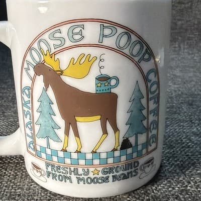 Alaska Moose Poop Freshly Ground Coffee Beans Mug Cup Travel Souvenir - Thumbnail 2