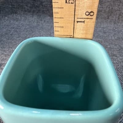 Vintage Andre Richard Aqua Ceramic Bathroom Tumbler Cup / Toothbrush Holder MCM - Thumbnail 8
