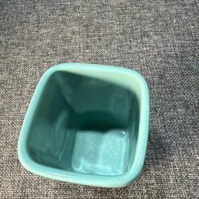 Vintage Andre Richard Aqua Ceramic Bathroom Tumbler Cup / Toothbrush Holder MCM - Thumbnail 6