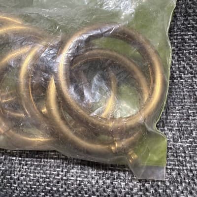 ( 7) VTG Antique Hollow Solid Brass 1-1/4" Round Eyelet Curtain Drapery Rings - Thumbnail 4