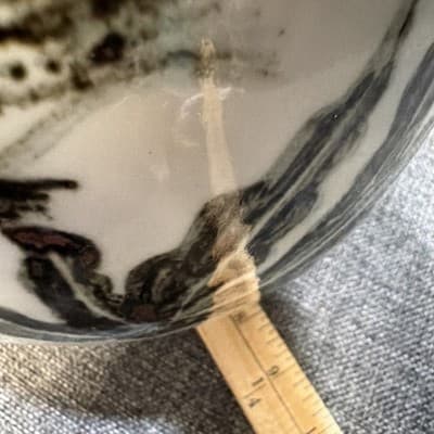 Vintage Japanese Studio Porcelain Vase Signed Kohara 古原 Hand Painted Fish 9" - Thumbnail 19