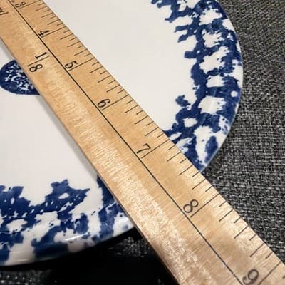 Tienshan "Sponge Blue" Hearts Salad Plates SET OF 8 Lunch Plate 7.5" Vintage - Thumbnail 13