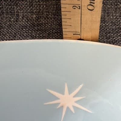 Vintage Harker Harkerware Star Lite Sky Blue 11” Plater Plate Utensil Marks - Thumbnail 14