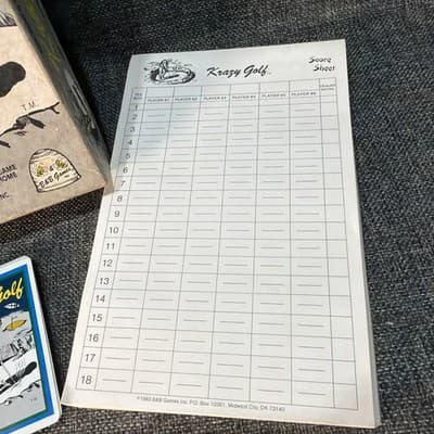 VTG B & B Games Play 18 Holes Of Golf With Cards Krazy Golf 1983 USA Score Sheet - Thumbnail 6