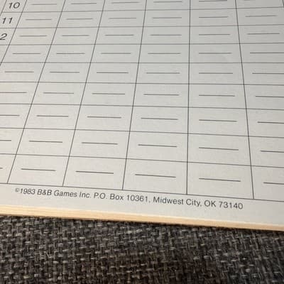 VTG B & B Games Play 18 Holes Of Golf With Cards Krazy Golf 1983 USA Score Sheet - Thumbnail 8
